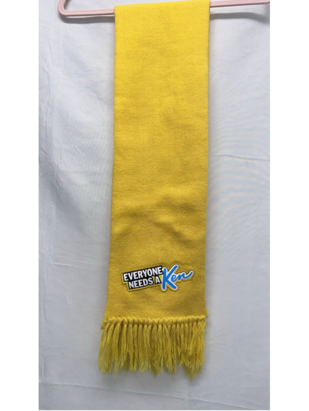 Women's Barbie Yellow Everyone Needs A Ken Scarf One Size